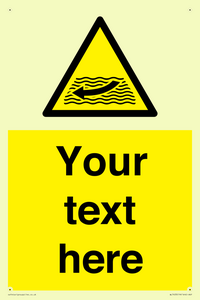 Custom Warning strong river flows